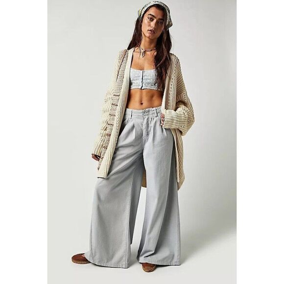 NEW FREE PEOPLE Sz XS NIGHTINGALE CARDI CARDIGAN SWEATER CREAM IVORY - Picture 1 of 7